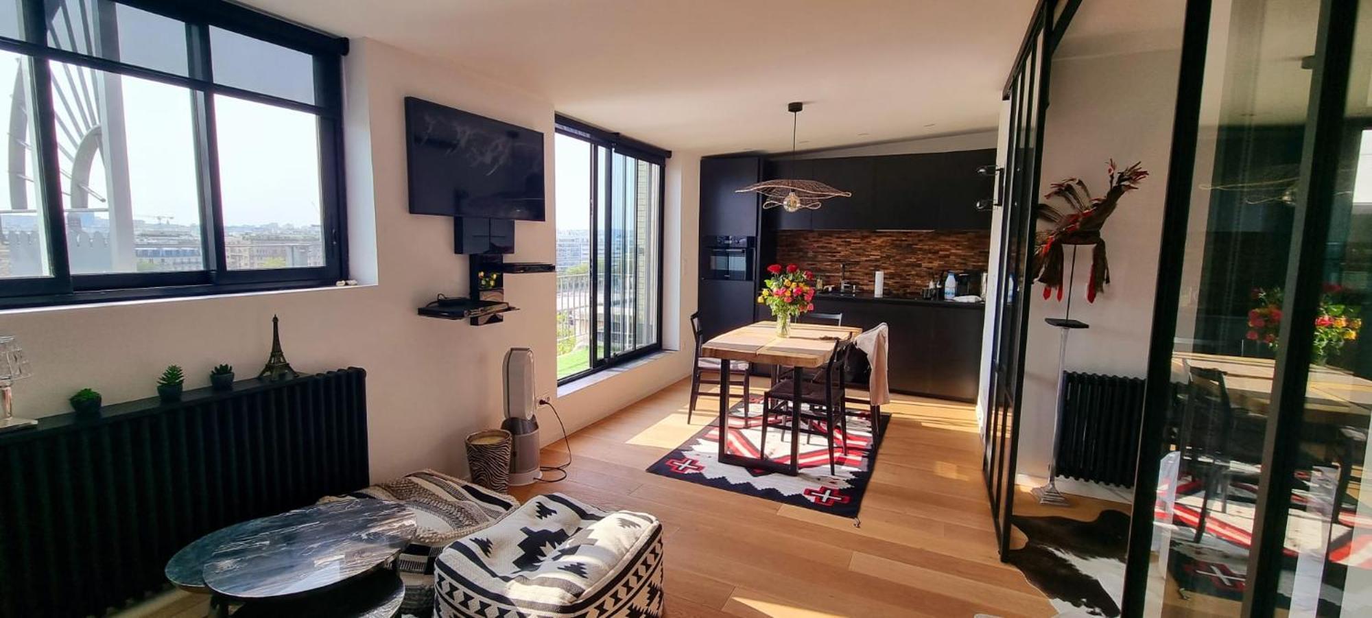 Appartement Vue Tour Eiffel Paris 16 Eme Buitenkant foto